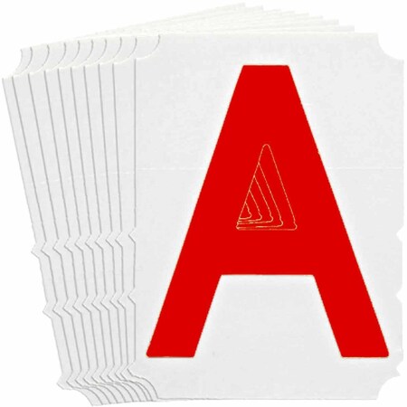 Brady Quik-Align 5120 Series Polyester 3 in Lbl Legend: A Red 10PK 5120P-A